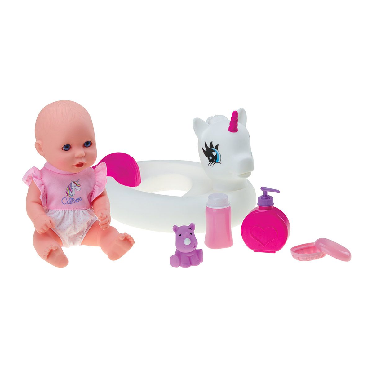 Bébé et sa bouée licorne