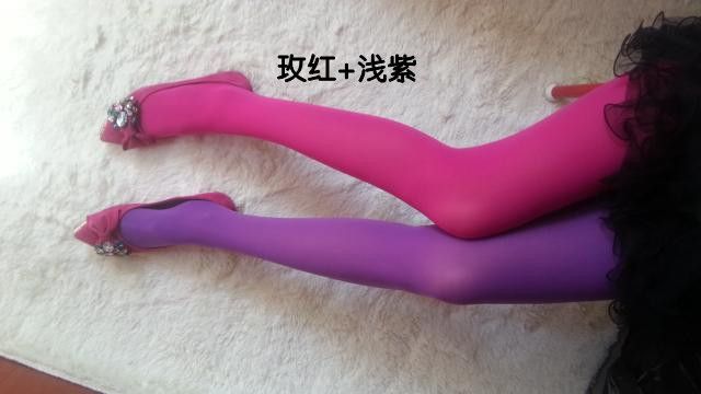 Kuromori - Tweekleurige effen panty's