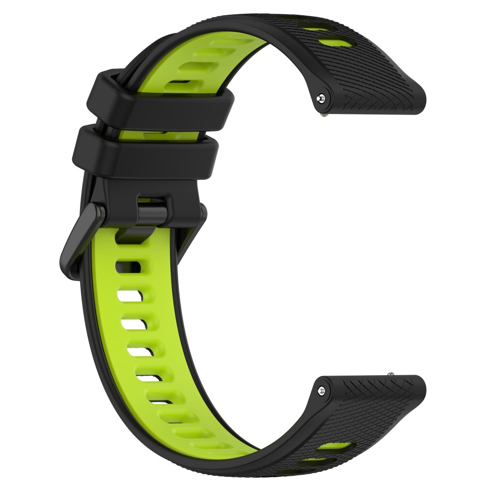 Garmin Venu 2S Silikon Sport Armband Dual Color (Gelenkumfang: 160 - 210mm) - Schwarz / Grün