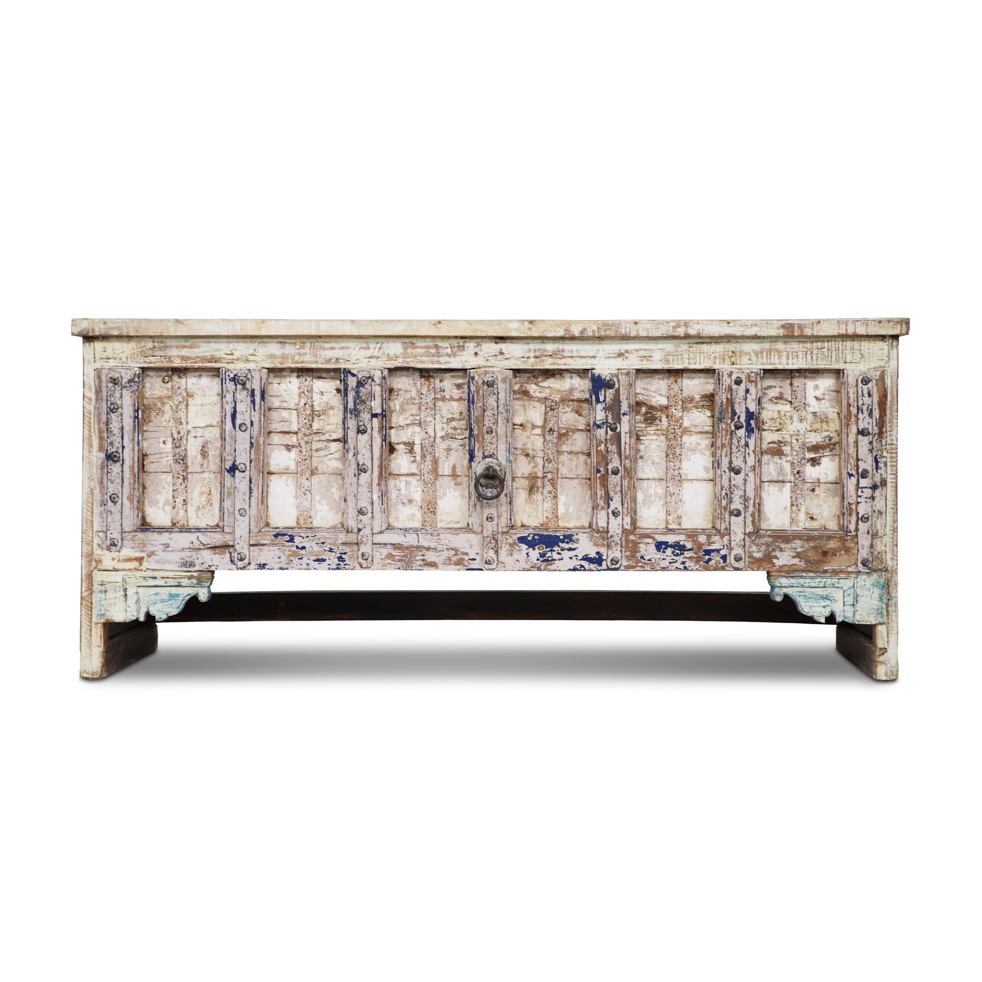 'Old Door' Konsolentisch Unikate, B 160 - 172 cm, H 87 cm, L 44 - 45 cm von fischer's lagerhaus