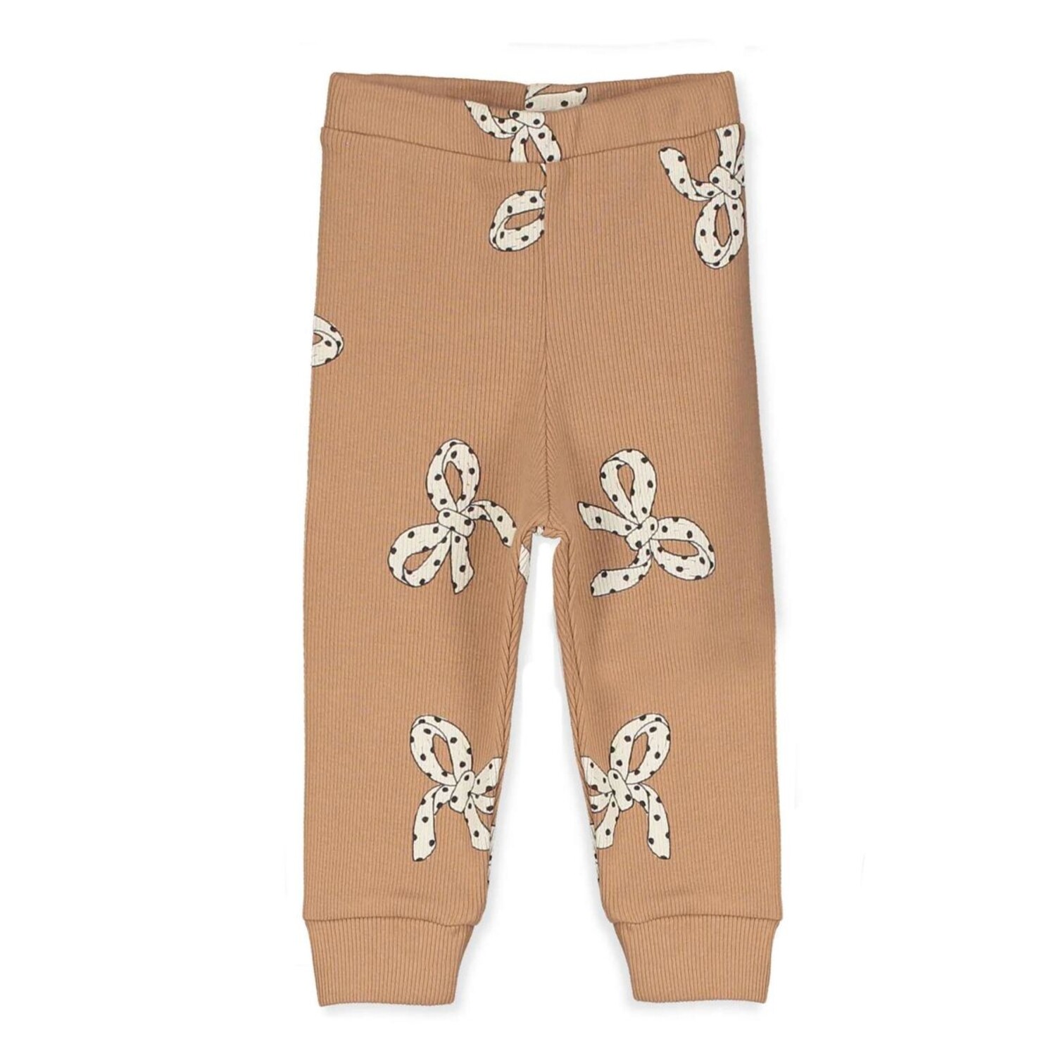 Lötiekids | Bows Ribbed Leggings | Toasted