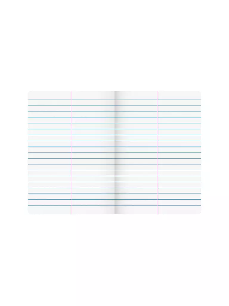 BRUNNEN VERLAG Heft A5 Liniert 10 mm 20 Blatt mit Mittelstrich keine Farbe