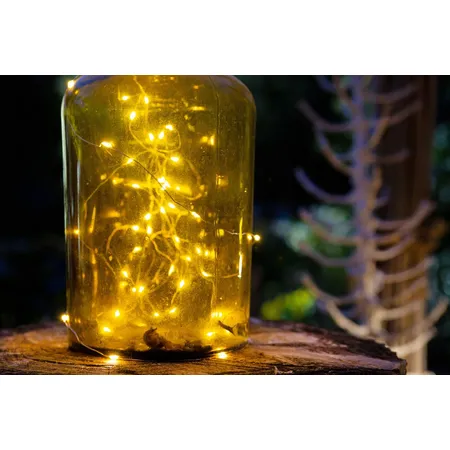 Idena Lichterkette 20 Micro LED warmweiß mit USB 1,25