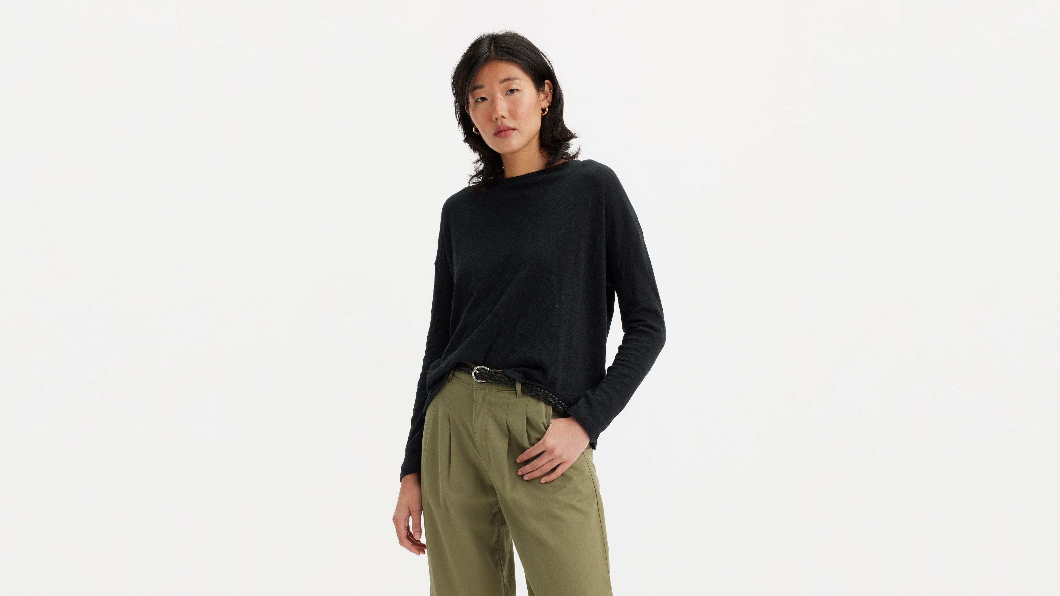 T-shirt manches longues Margot - Caviar - Noir