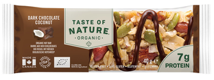 Taste of Nature Dark Chocolate Coconut Reep 40GR