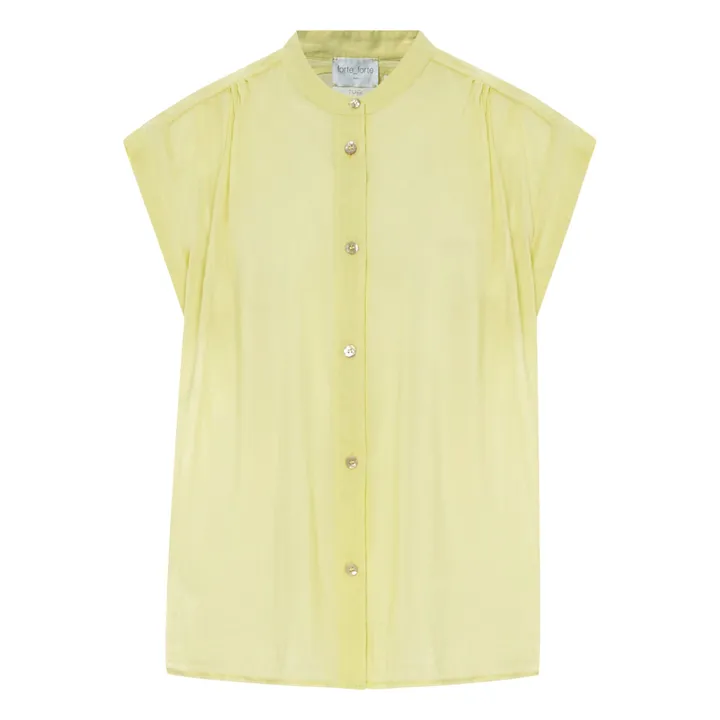 Forte Forte Blouse Voile de Coton et Soie | Jaune