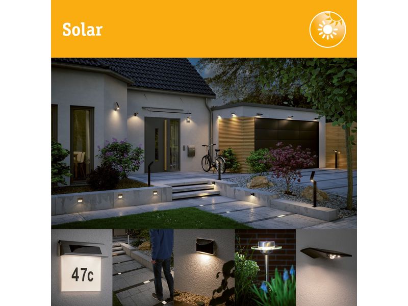 Paulmann LED Stripe Solar 3 m Dämmerungssensor und Akku Universalstreifenleuchte