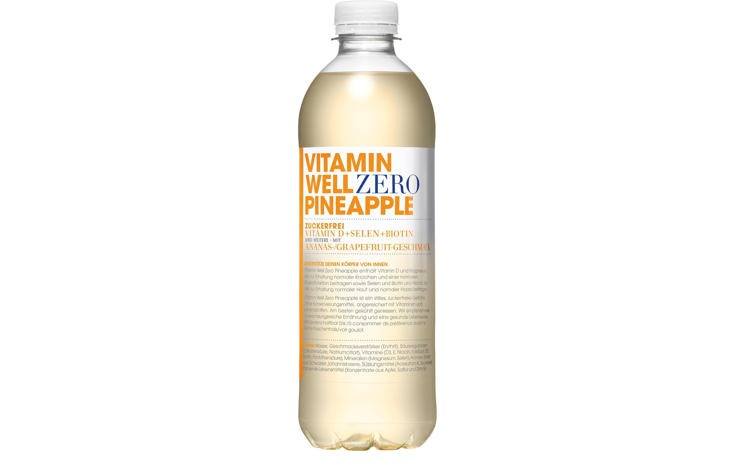 Sportgetränk Zero Pineapple 12 x 0.5 l, zuckerfreiKalorienarmes Sportgetränk