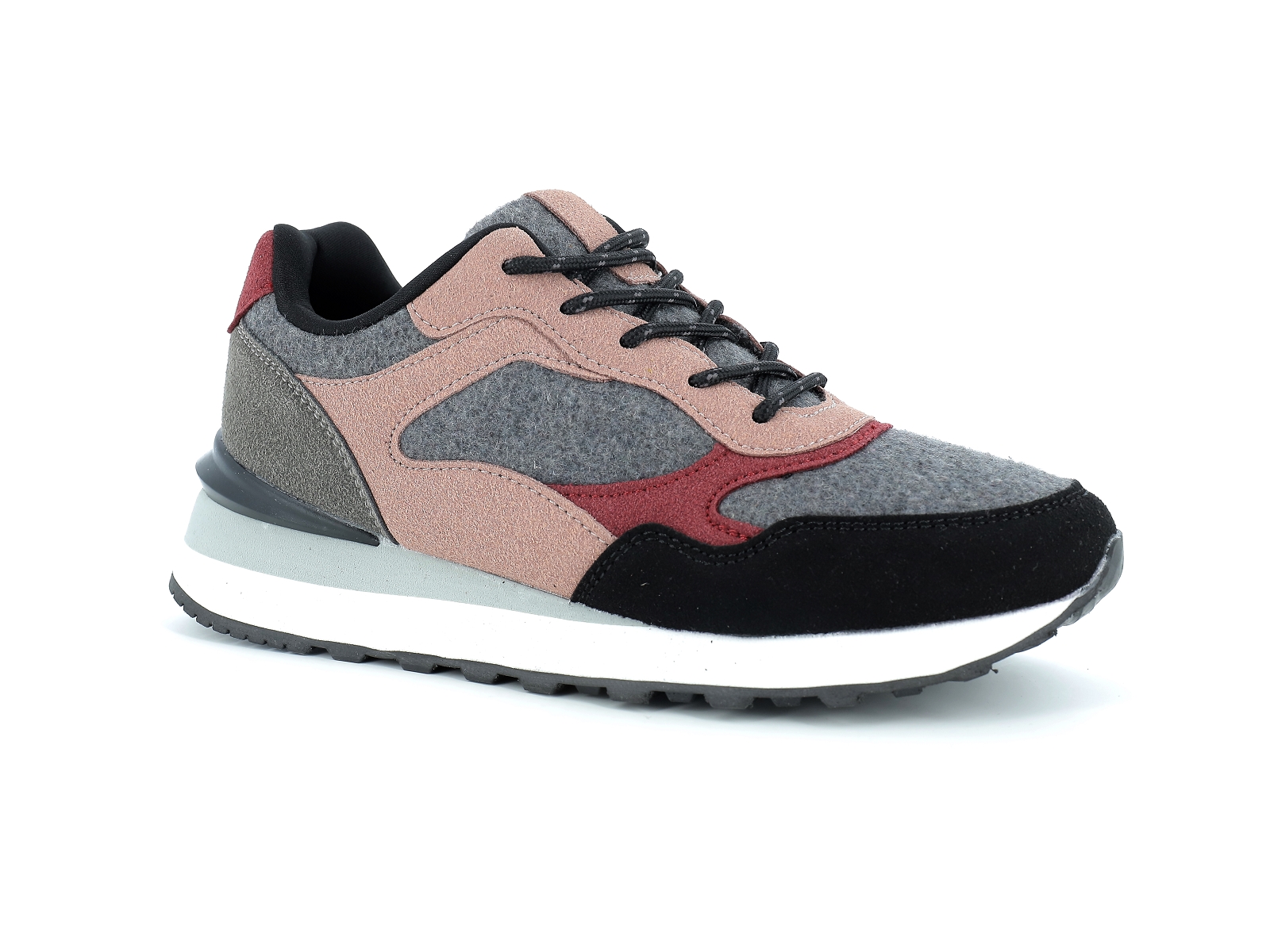 T brand-THEOBASK Synthétique Gris-Rose