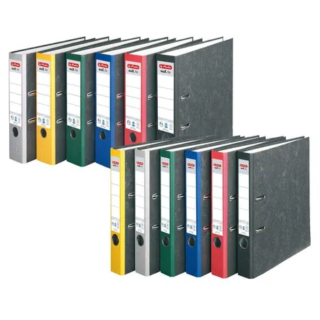 Herlitz Ordner A4 8cm FSC-Mix maXfile schwarz nature