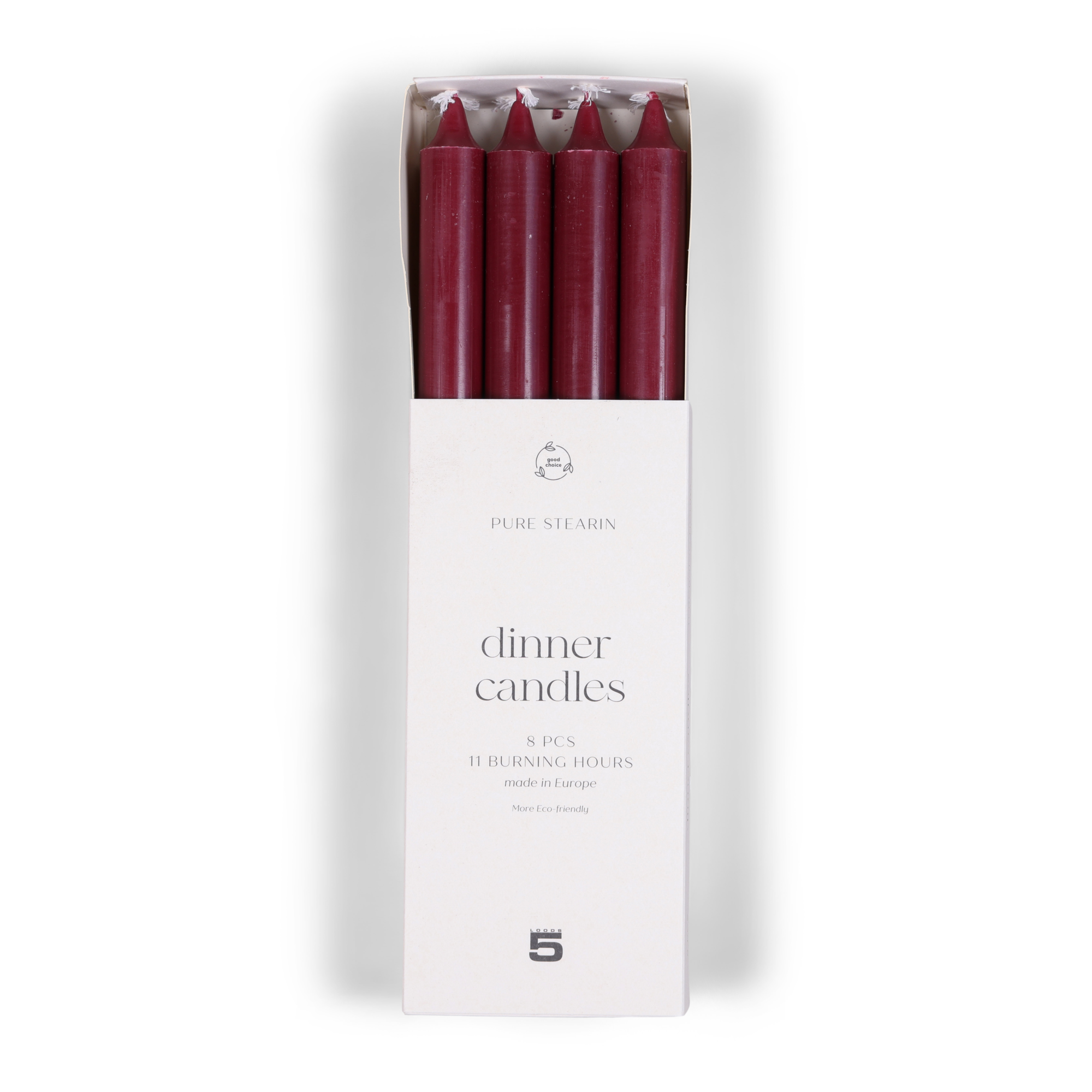 Dinerkaars burgundy - set van 8