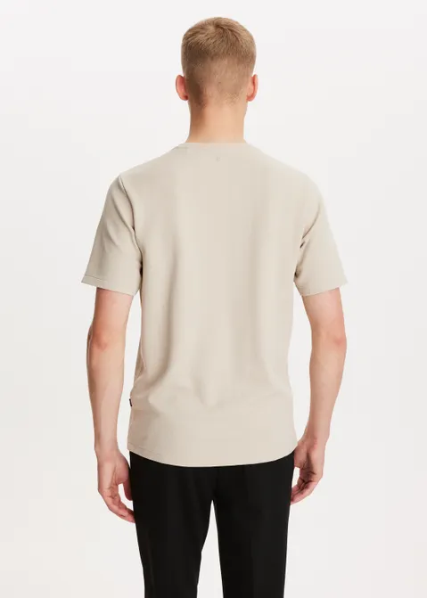 T-shirt met box logo zand (ZAND)