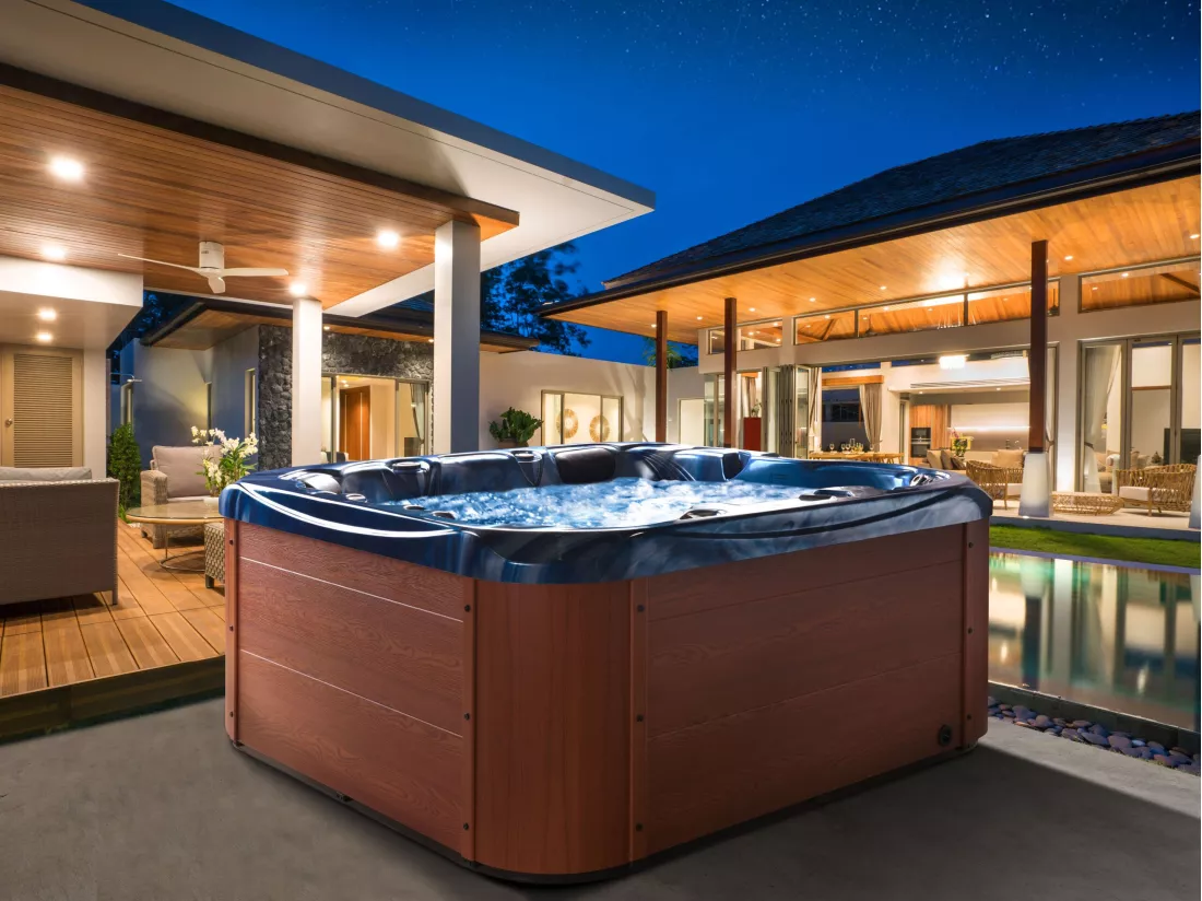 Spa d'extérieur avec LED LASTARRIA Bleu