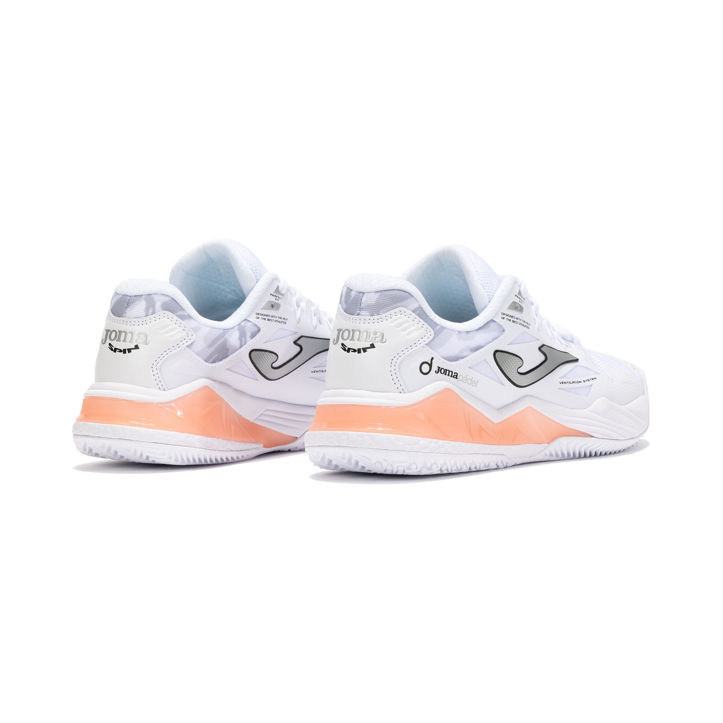 Joma Spin Chaussures Padel Femmes - Blanc , Corail