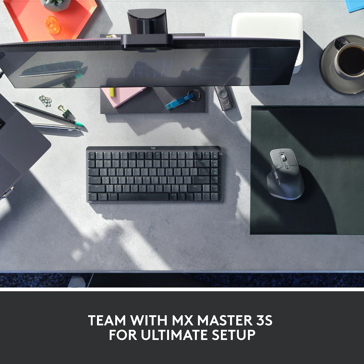Logitech MX Mechanical Mini trådløst tastatur (grafitt)