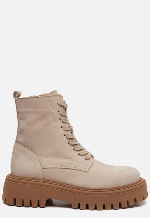 Ann Rocks Veterboots beige Nubuck