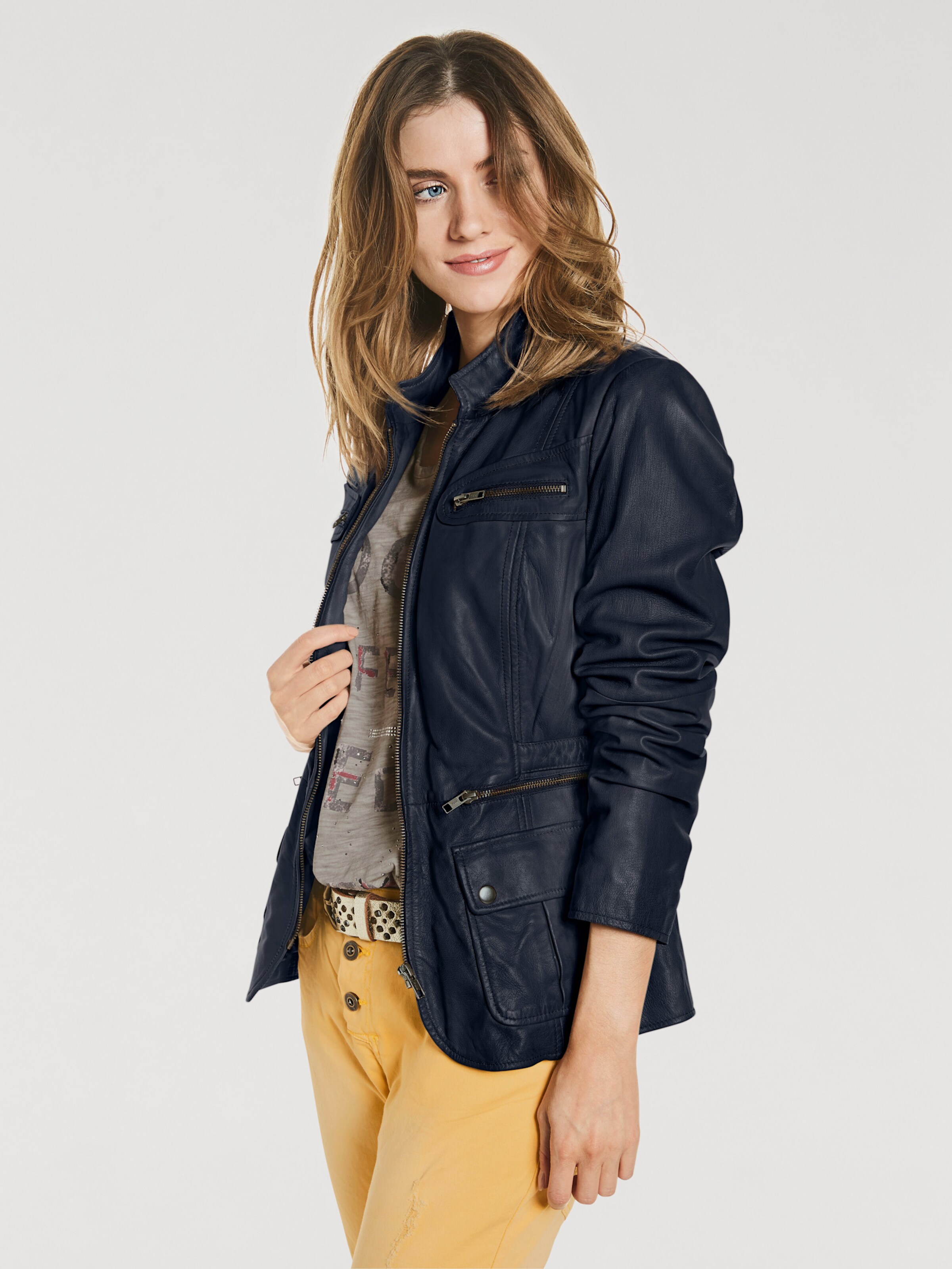 Leder-Jacke