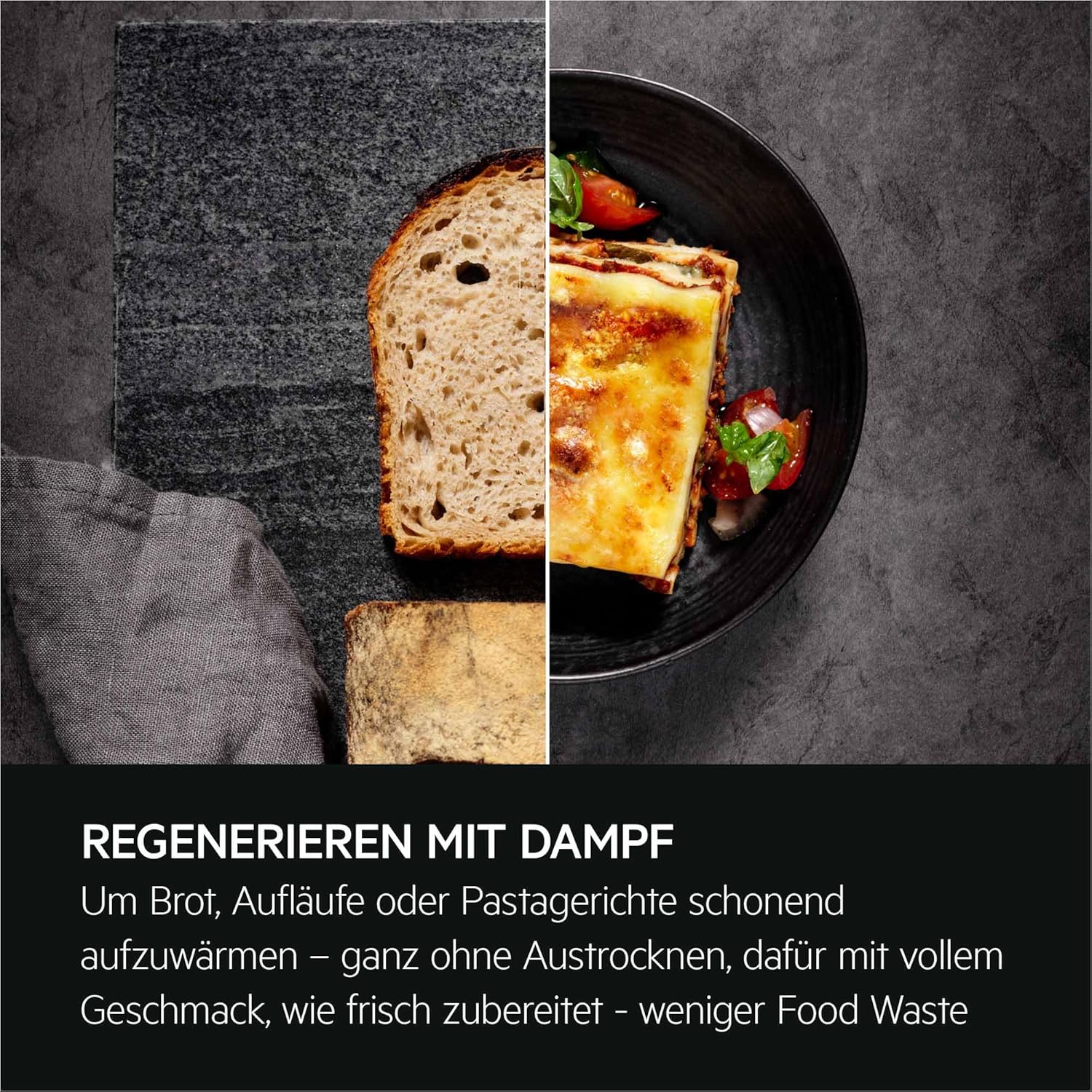 AEG Wifi Einbau-Dampfbackofen, Multidampfgarer, Serie 9 Touch-Swipe-Display XL, mit Schritt für Schritt assistiertem Kochen, Made in Germany,100% Auto-Dampf & SousVide, App-Rezepte, TP9SB82WAB