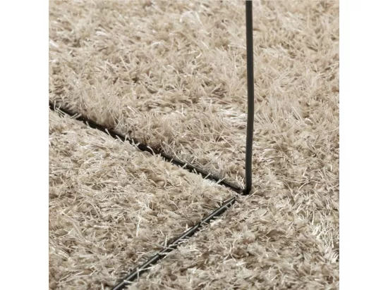 Tapis à poils longs aspect brillant beige ø 200 cm