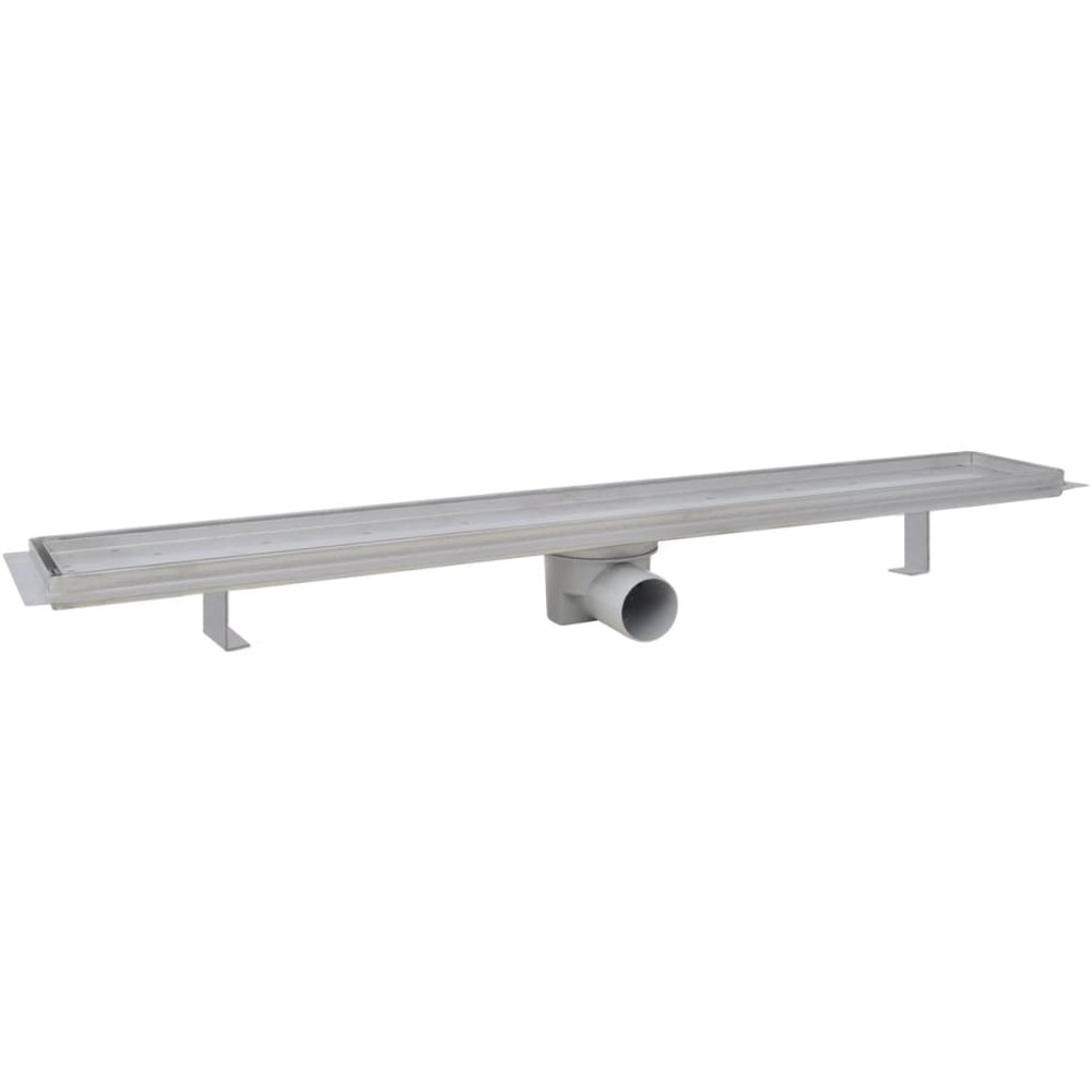 Drain de douche linéaire 2 pc 830 x 140 mm acier inoxydable