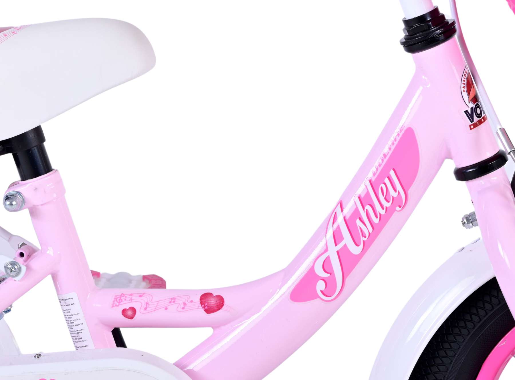 TPFSports Ashley Kinderfahrrad - Mädchen - 12 Zoll - Rücktritt + Handbremse - Weiß