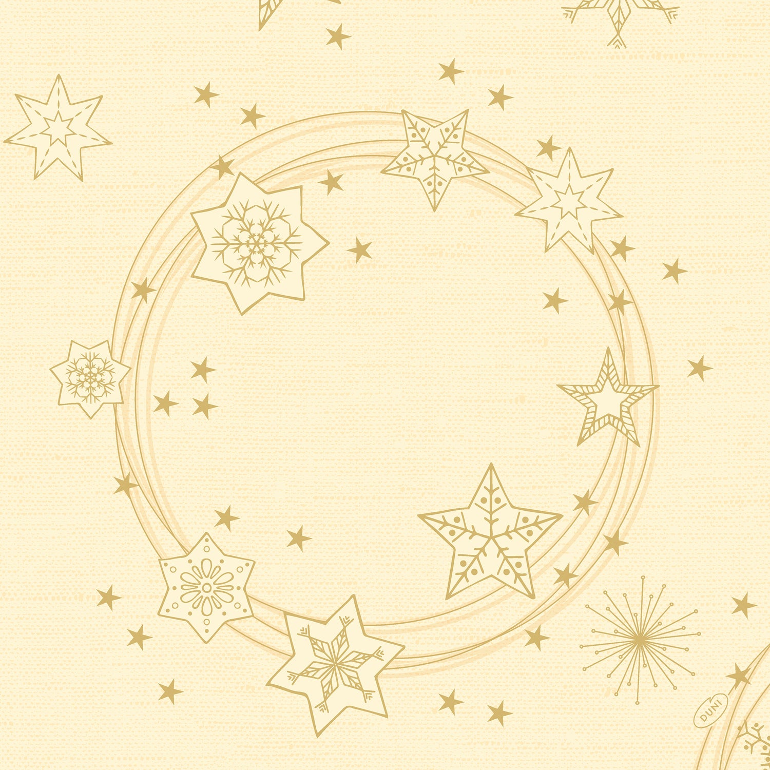 Duni servet Star Shine crème 40 x 40 cm 20 stuks