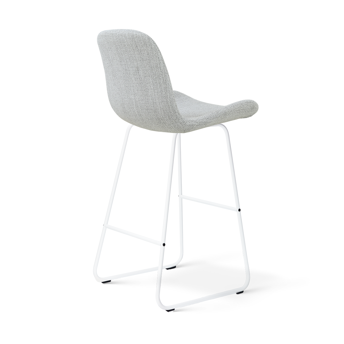 Barkruk Nino-Fé wit onderstel grijs melange 75 cm