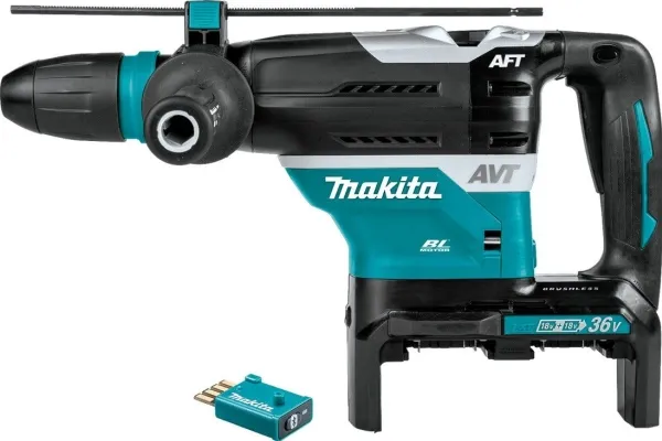 Makita DHR400ZKUN LXT, Pistolgreb boremaskine, SDS Max, Børstefri, Sort, Blå, 10,5 cm, 500 rpm