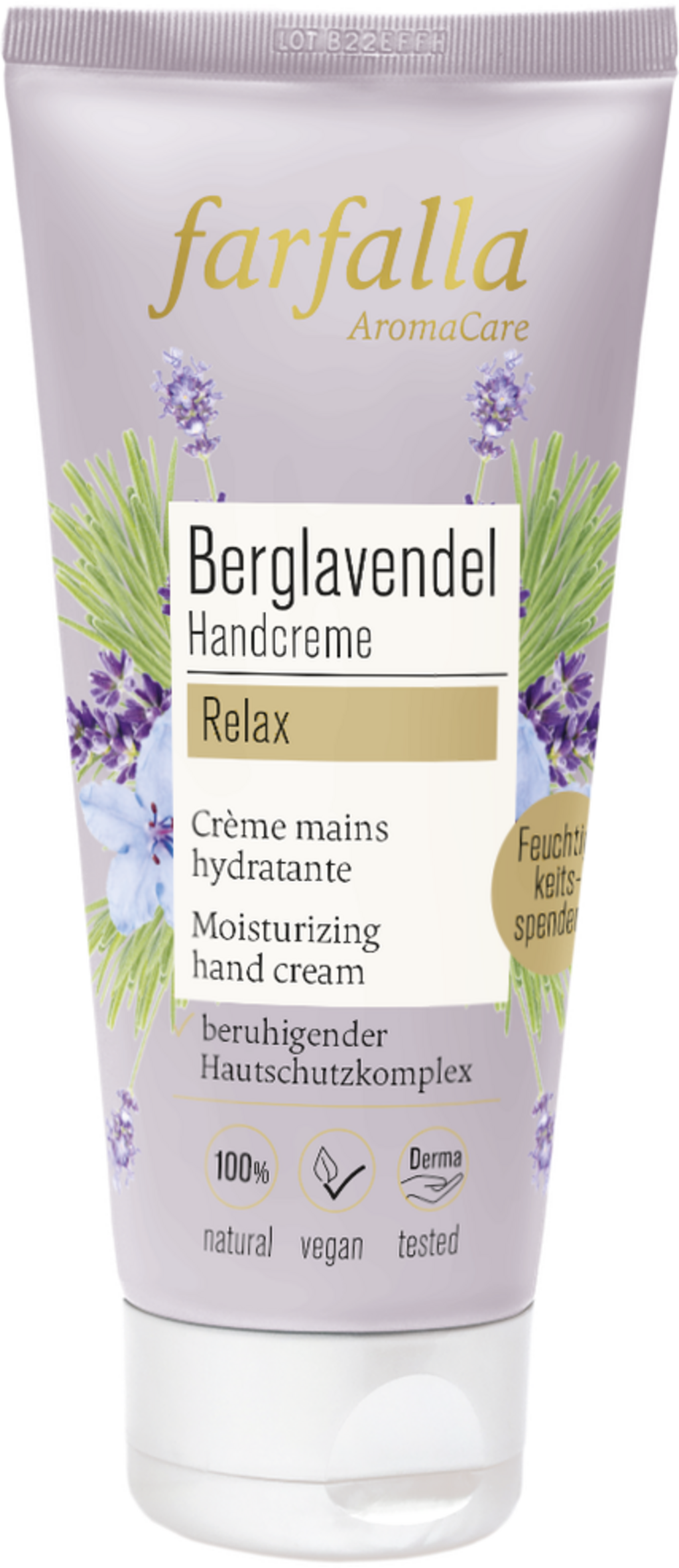 farfalla  Berglavendel Relax schön entspannt Handcreme, 50 ml