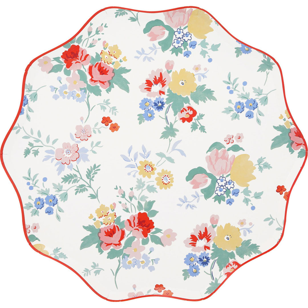 Meri meri borden vintage floral - large - 8st