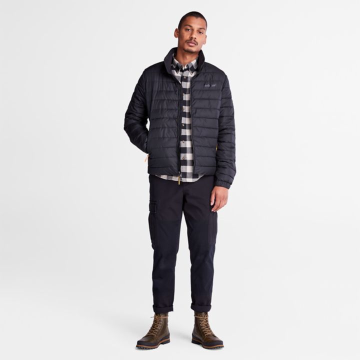 Jaqueta acolchoada Axis Peak masculina na cor preta.