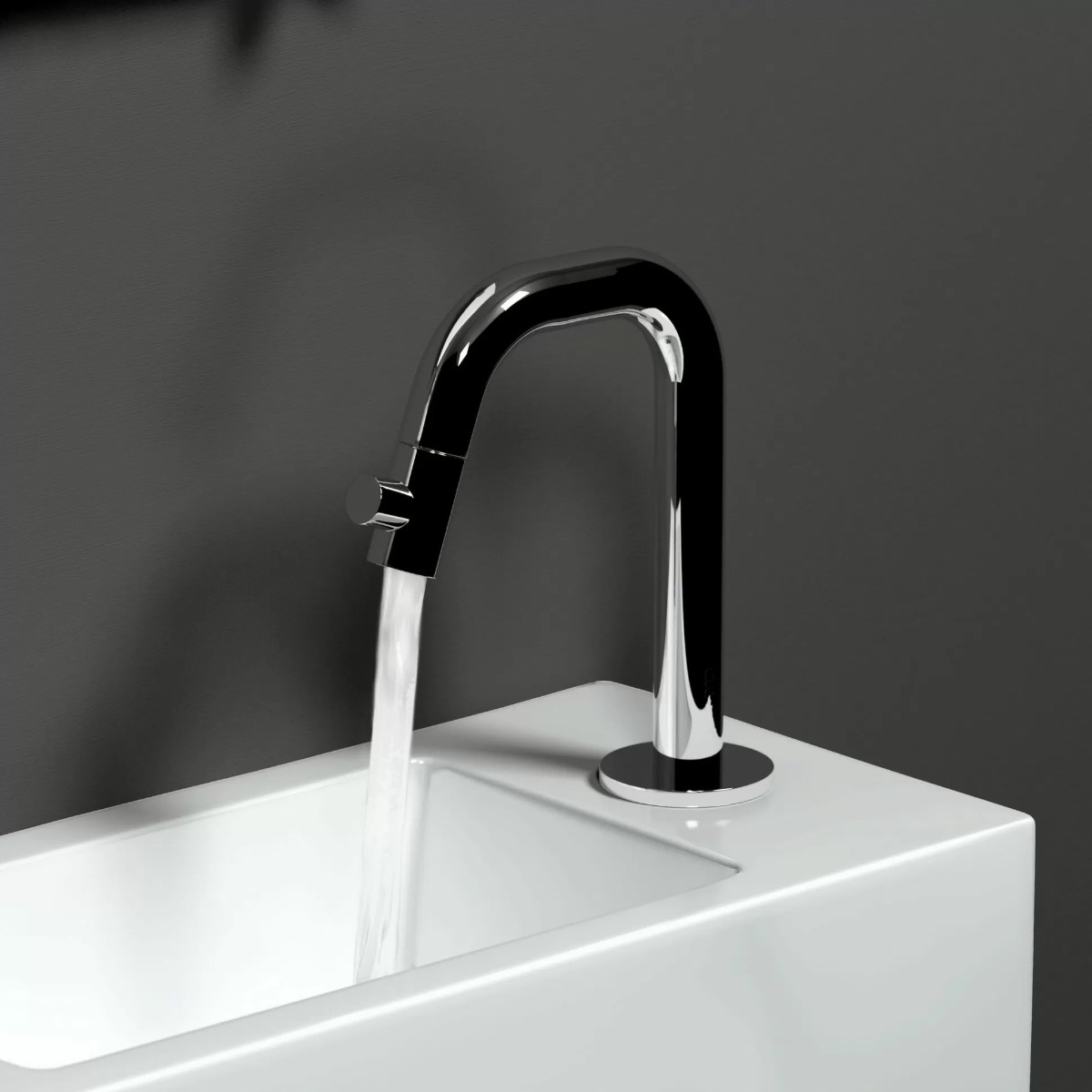 Clou Flush 3 fontein mineraalmarmer 36cm rechts wit glans