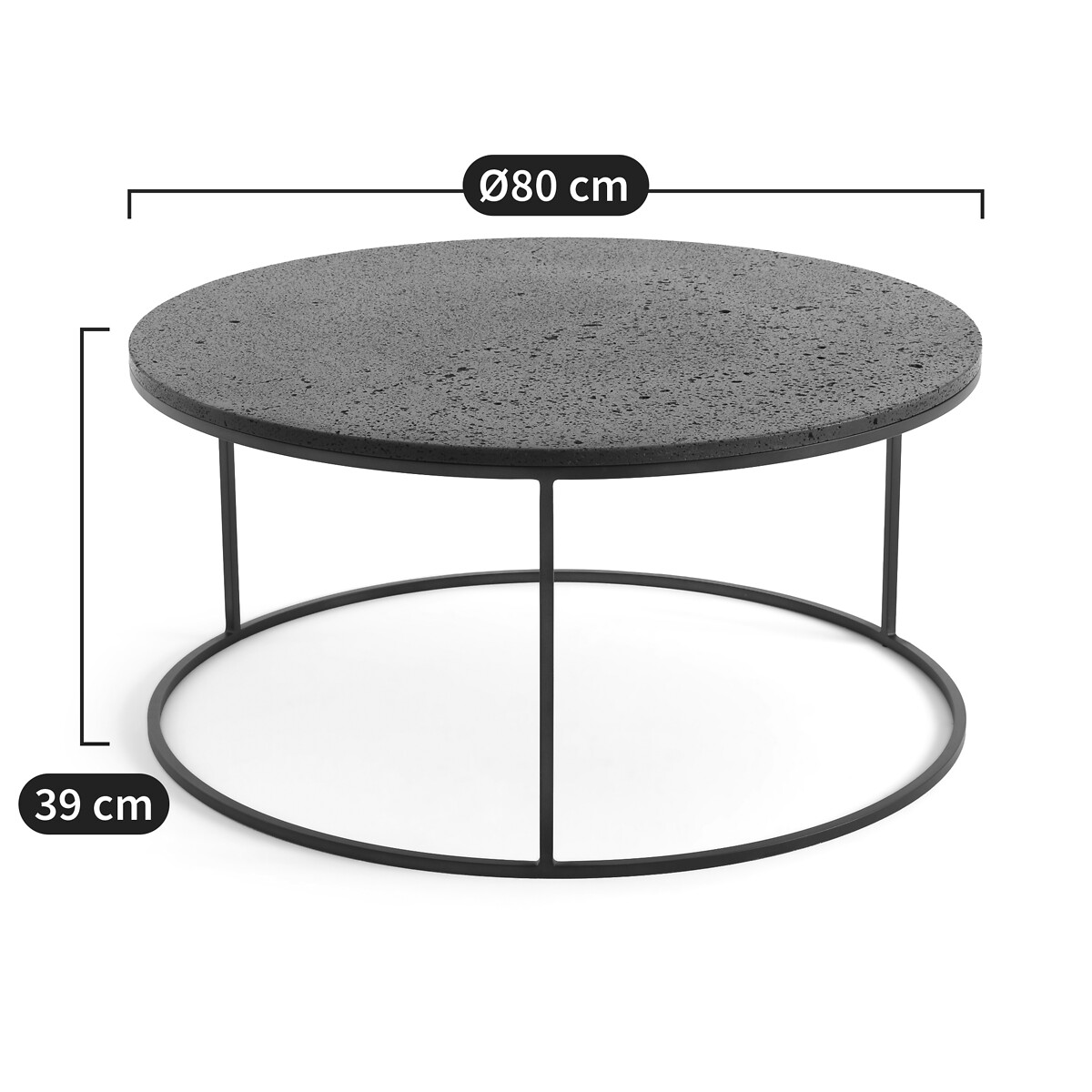 AM.PM<br>Mesa de centro em pedra encerada, Anaximene