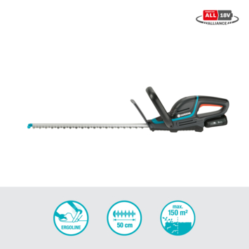 Gardena 18V heggenschaar ComfortCut 50cm incl. accu   lader