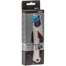 Cutter de sécurité PLUS 837, lame: 19 mm, noir/argent