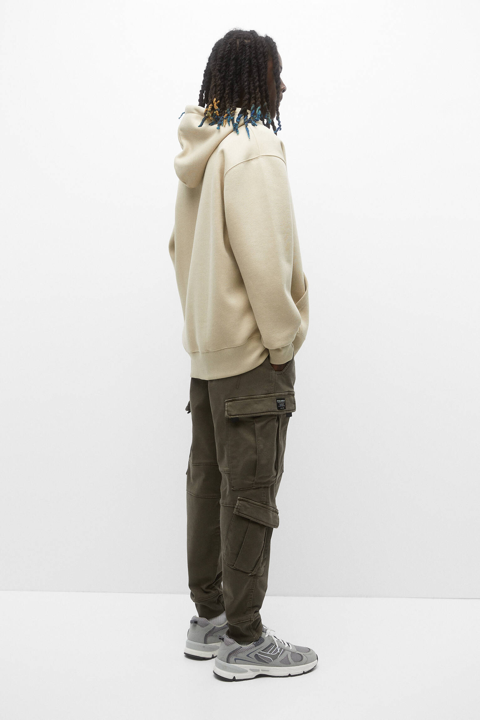Calça cargo jogger - cáqui
