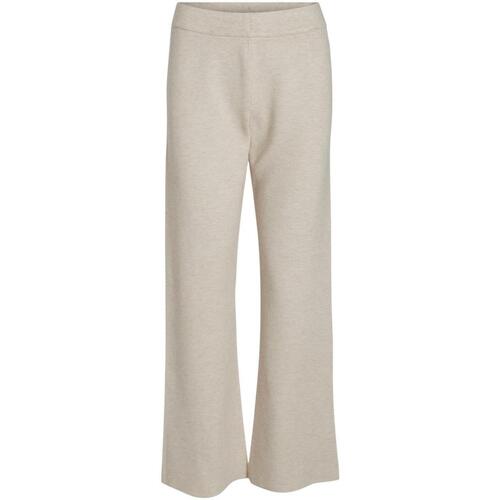 Vila - VIOLIVINJA HW KNIT WIDE PANTS Blanco