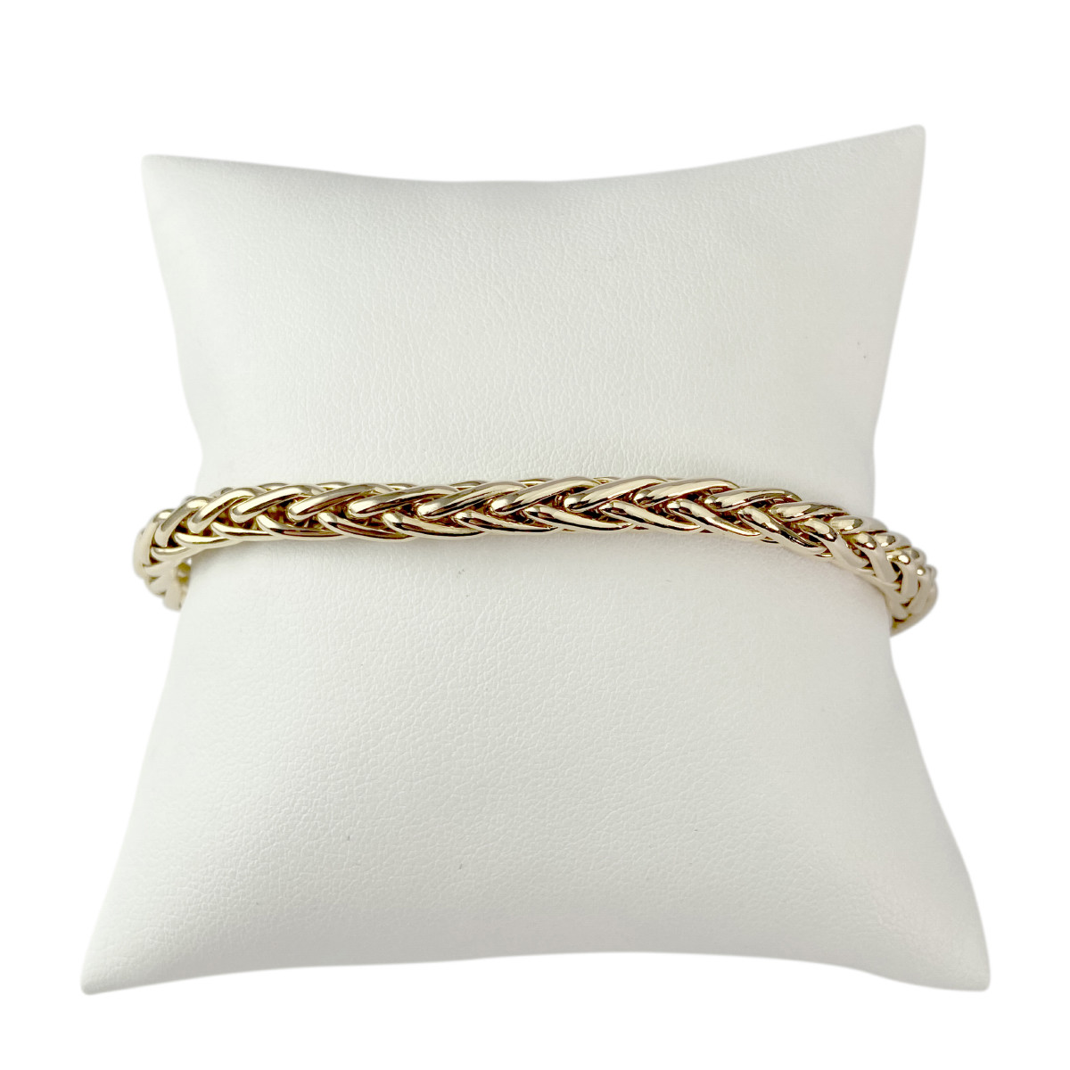 Bracelet d'occasion or 750 jaune maille palmier 21 cm