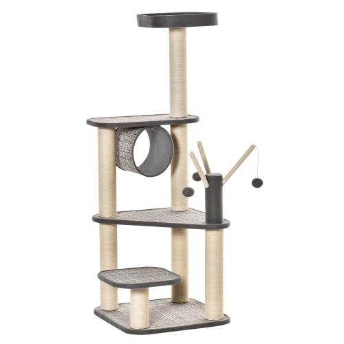 Plataformas de escalada para gatos PawHut, cinza