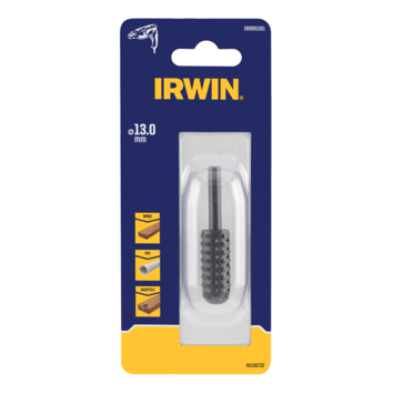Irwin cylindrische rasp Ø13 mm en lengte 35 mm. Voor raspen van hout.