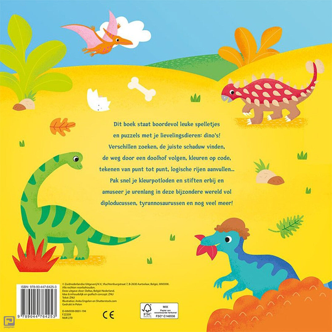 Uitgeverij deltas spelletjesboek dinosaurussen