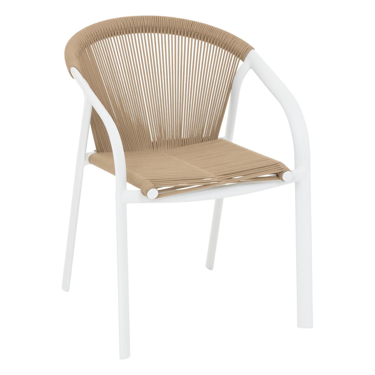 FAUTEUIL RIU EMPILABLE MIEL BLANC