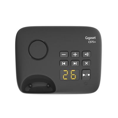 Gigaset C575A - téléphone sans fil avec répondeur - noir