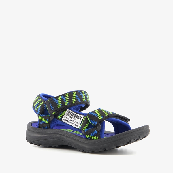 Braqeez jongens sandalen blauw met gele details