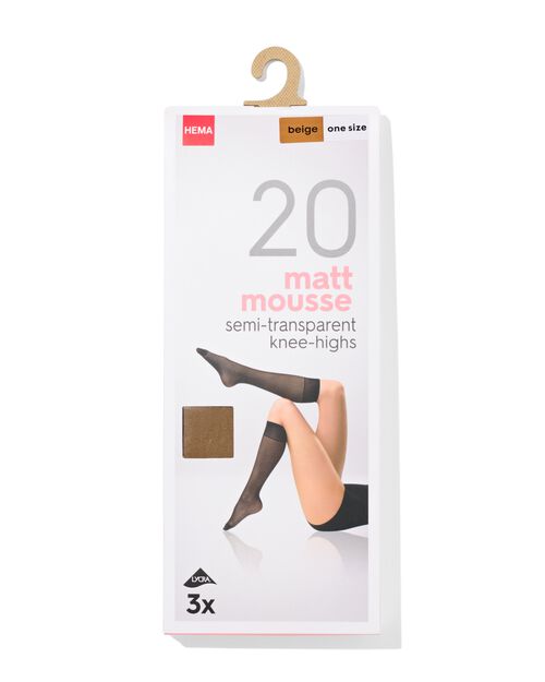 3 paires de mi-bas mats 20 deniers