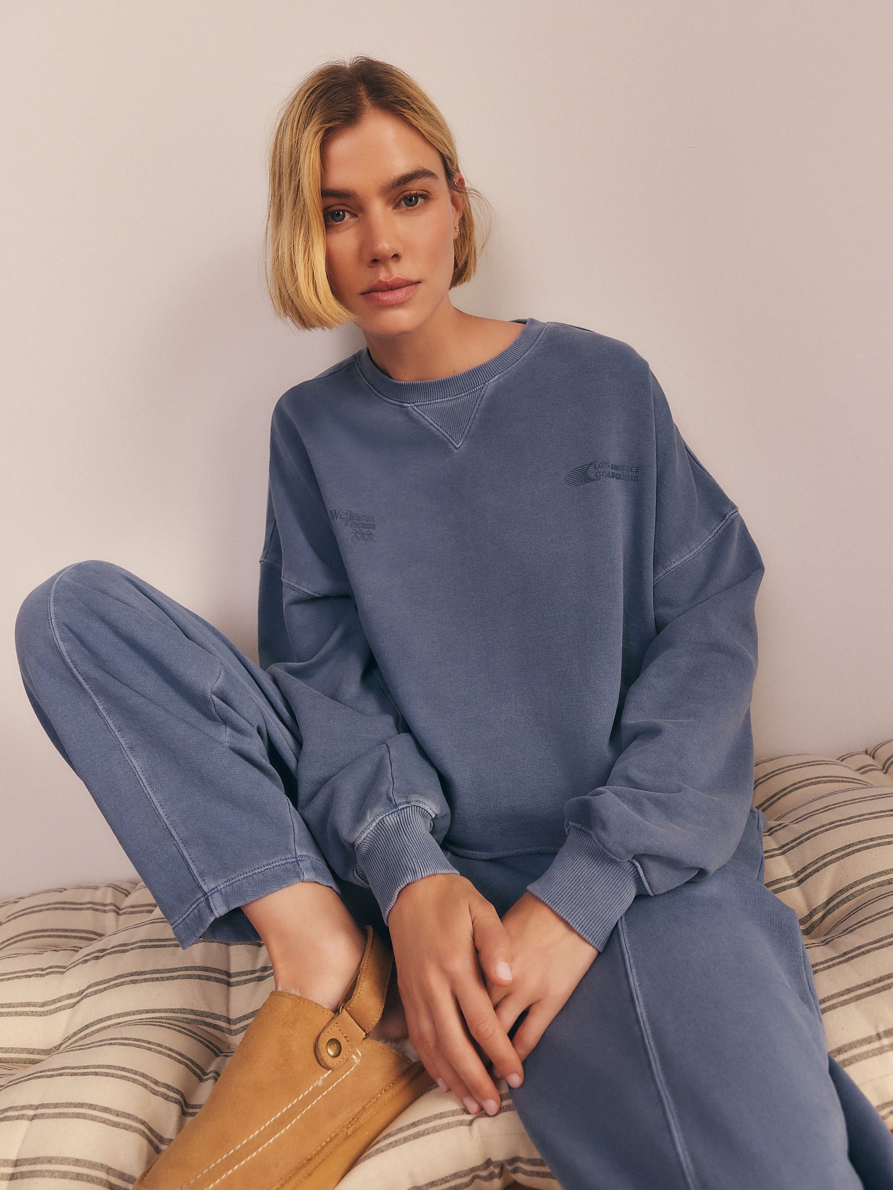 Blauw - Cropped sweatshirt