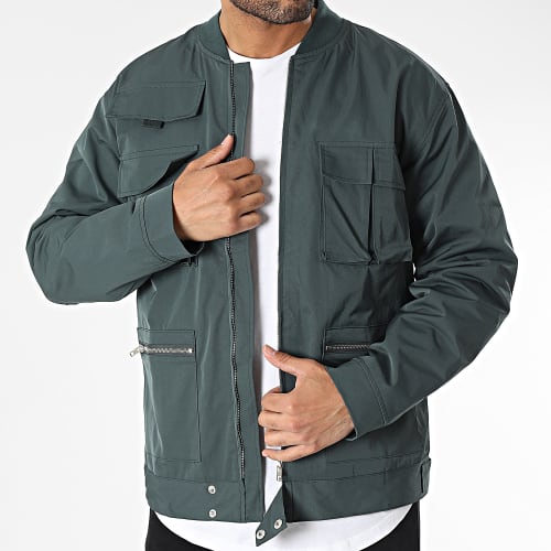 Veste Zippée Vert Foncé