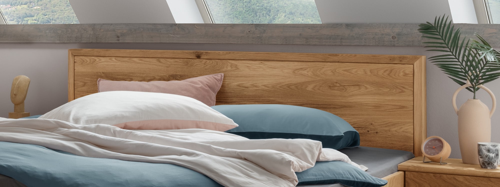 Home affaire Massivholzbett »Huven Doppelbett, Holzbett« in 4 Breiten, Einlasstiefe 16 oder 20cm, niedrige Fusshöhe, 1 Stk. tlg. Massivholz, Skandinavisches Design, Robust, stabil, FSC zertifiziert