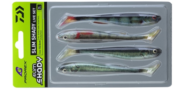 Ensemble de leurres Daiwa PX Real Slim Shady Shads Live-Color