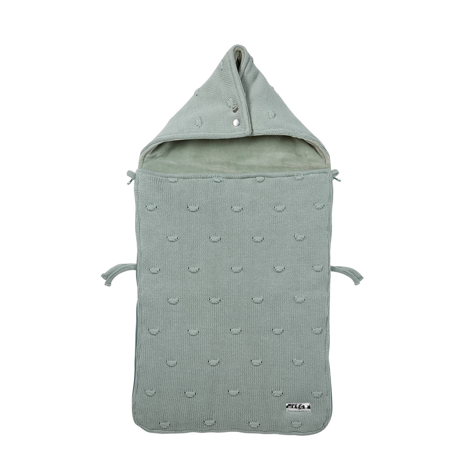 Meyco Silverline Knots voetenzak groep 0 stone green
